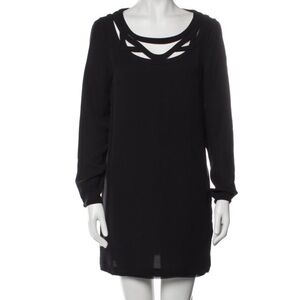 New Diane von Furstenberg Black Silk Mini Dress Size 8